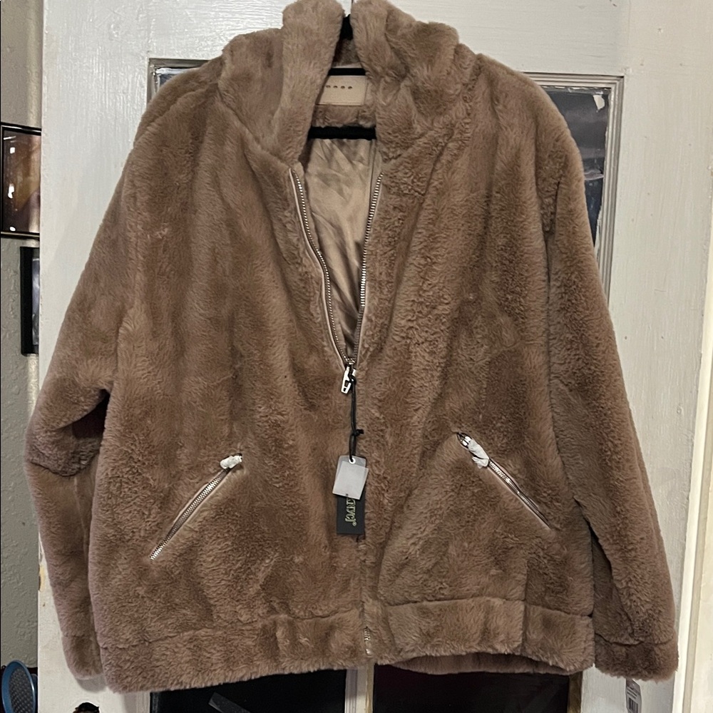 Blank NYC Brown Teddy Jacket